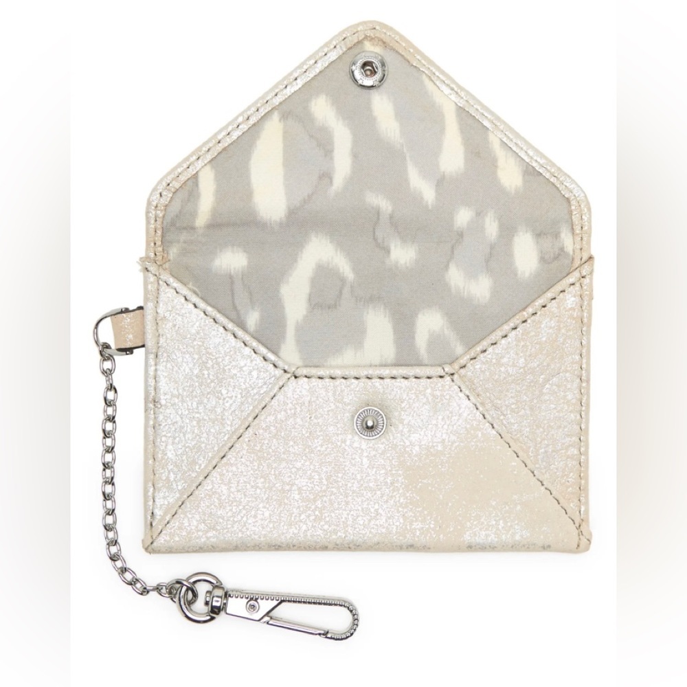 Ashley Leather Pouch in stone silver. AIMEE KESTENBERG.